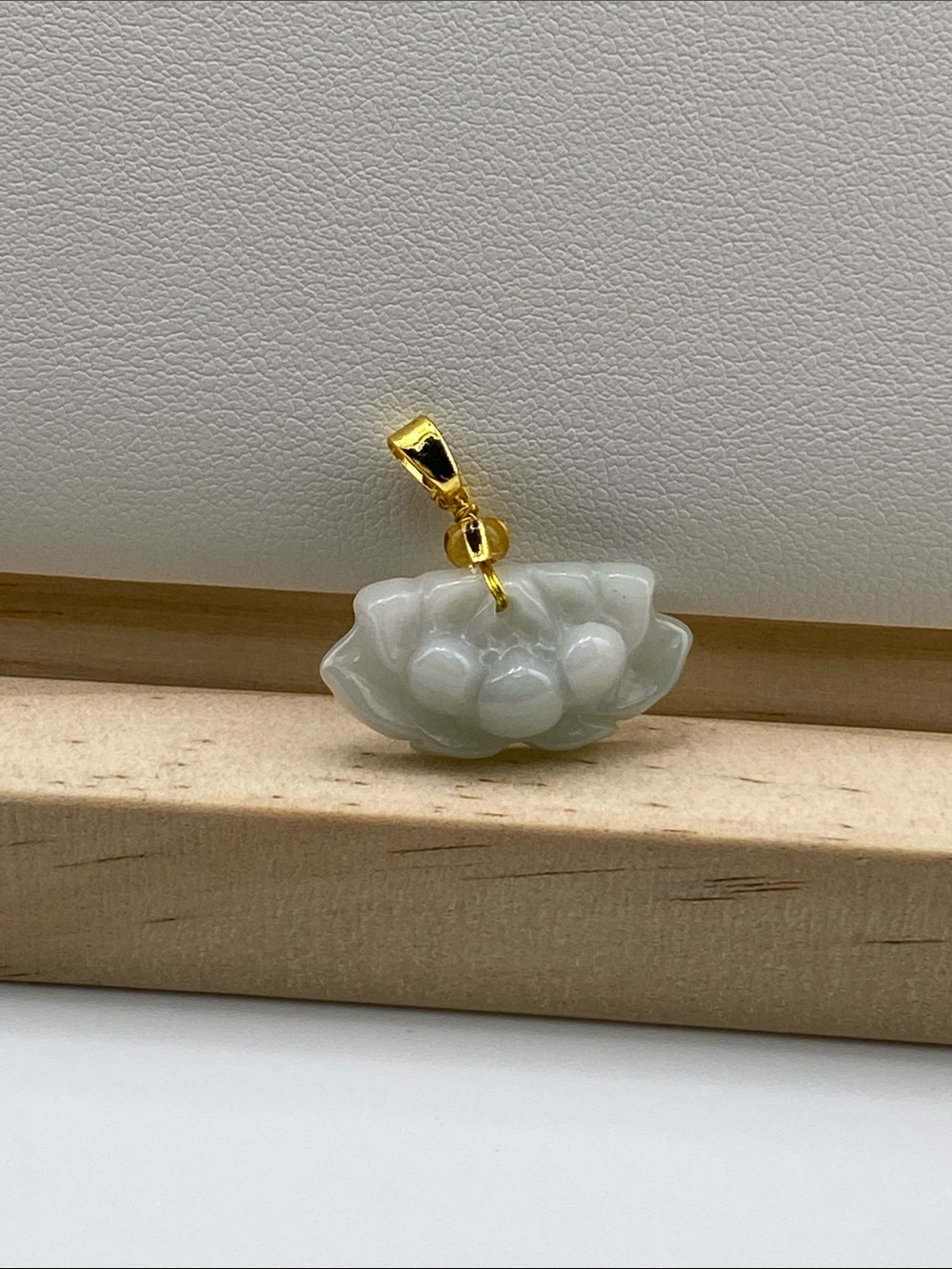 Polished Light Gray Stone Bead